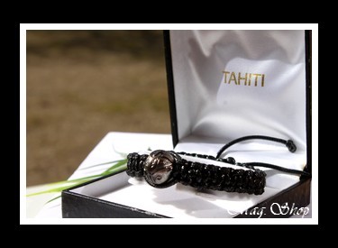 Punarau Bracelet Raie Perle Gravée de Tahiti Modèle 4 MAG.SHOP