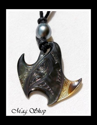 Raie Marquisienne Collier Mana Nacre & Perle de Tahiti MAG.SHOP