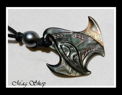 Raie Marquisienne Collier Mana Nacre & Perle de Tahiti MAG.SHOP
