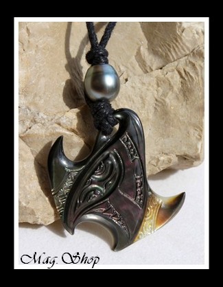 Raie Marquisienne Collier Mana Nacre & Perle de Tahiti MAG.SHOP
