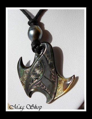 Raie Marquisienne Collier Mana Nacre & Perle de Tahiti MAG.SHOP