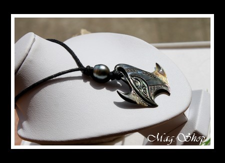 Raie Marquisienne Collier Mana Nacre & Perle de Tahiti MAG.SHOP