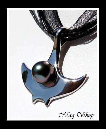 Raie Moua Roa Silver Sea Collier Perle de Tahiti MAG.SHOP