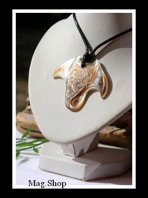 Raie Tortue Vaimana Collier Nacre de Tahiti Modèle 2 MAG.SHOP