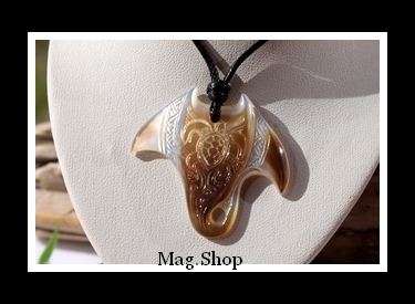 Raie Tortue Vaimana Collier Nacre de Tahiti Modèle 2 MAG.SHOP