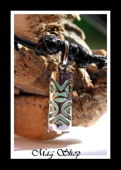 Raihearii Bracelet Tiki Chance Adventurine Argent Rhodié 925 MAG.SHOP