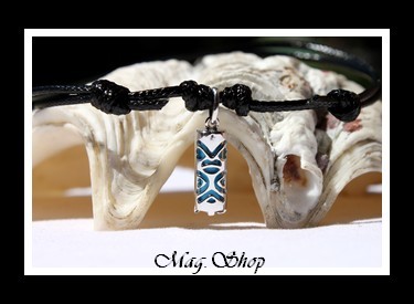 Raihearii Bracelet Tiki Chance Turquoise Argent Rhodié 925 MAG.SHOP