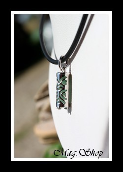 Raihearii Collier Tiki Adventurine Argent Rhodié 925  Modèle 3 MAG.SHOP