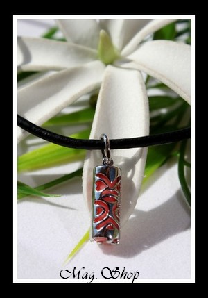 Raihearii Collier Tiki Marquisien H2.5cm - Argent 925 Modèle 5 MAG.SHOP