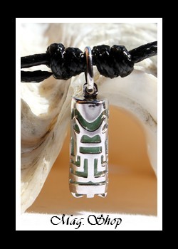 Raihere  Bracelet Tiki Force Adventurine Argent Rhodié 925 MAG.SHOP