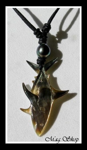 Requin Marquisien Collier Nacre & Perle de Tahiti MAG.SHOP