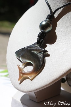 Requin Marquisien Vaihaunui Collier Nacre & Perle de Tahiti Modèle 4 MAG.SHOP