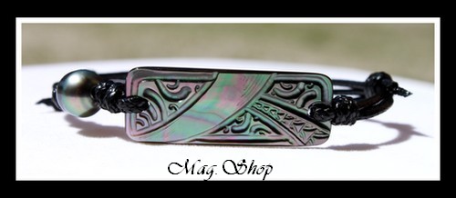 Rikitea Bracelet Marquisien Nacre & Perle de Tahiti Modèle 6 MAG.SHOP