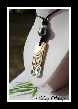 Rikitea Collier Marquisien Nacre & Perle de Tahiti Modèle 2 MAG.SHOP