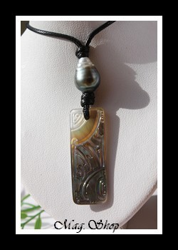 Rikitea Collier Marquisien Nacre & Perle de Tahiti Modèle 2 MAG.SHOP