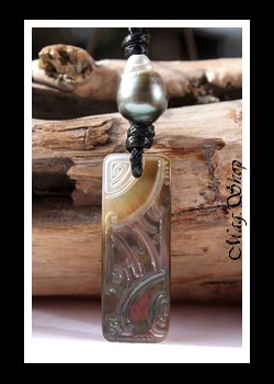 Rikitea Collier Marquisien Nacre & Perle de Tahiti Modèle 2 MAG.SHOP