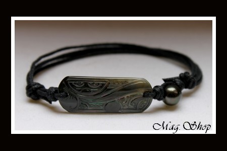 Rikitea Marquisien Bracelet Nacre & Perle de Tahiti MAG.SHOP
