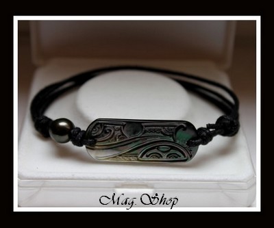Rikitea Marquisien Bracelet Nacre & Perle de Tahiti MAG.SHOP