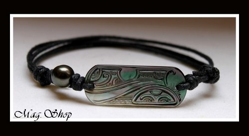 Rikitea Marquisien Bracelet Nacre & Perle de Tahiti MAG.SHOP
