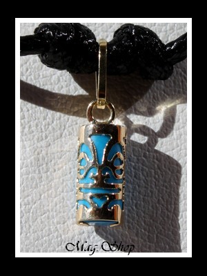 Sagesse Collier Tiki Marquisien Turquoise - OR 750 MAG.SHOP