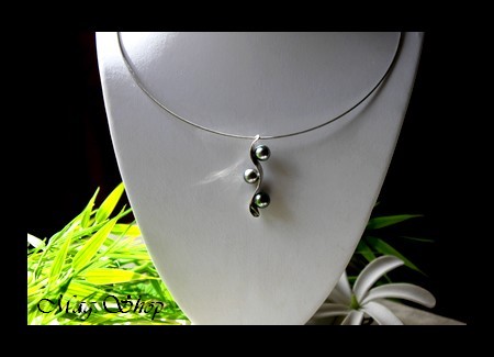 SILVER SEA Collection - Collier des Australes 3 Perles de Tahiti MAG.SHOP TAHITI