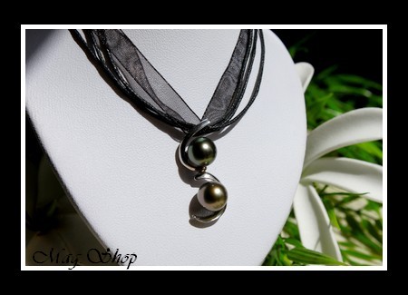Silver Sea Collection - Collier Motu Toi & Moi Tubuai Perles Rondes de Tahiti MAG.SHOP