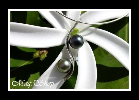 Silver Sea Collection Collier Toi & Moi des Australes 2 Perles de Tahiti MAG.SHOP