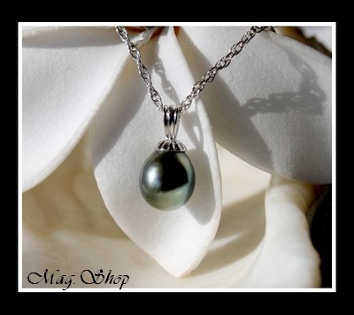 Silver Sea Collection  Pendentif Toea Argent Rhodié 925 (0.17g) Perle  de Tahiti MAG.SHOP