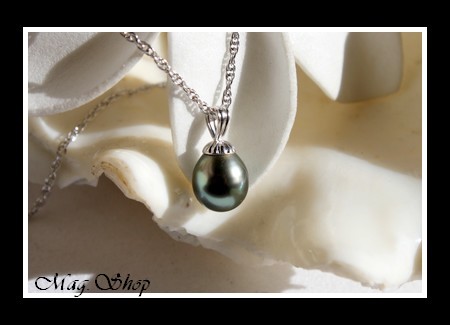 Silver Sea Collection  Pendentif Toea Argent Rhodié 925 (0.17g) Perle  de Tahiti MAG.SHOP