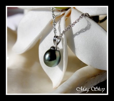 Silver Sea Collection  Pendentif Toea Argent Rhodié 925 (0.17g) Perle  de Tahiti MAG.SHOP