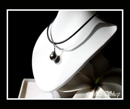 Silver sea Collection  Collier MOERAI  Argent Rhodié 925  Perle Baroque de Tahiti MAG.SHOP