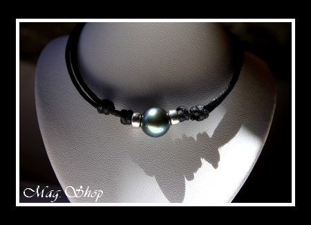 Surfeur Collier Perle Ronde de Tahiti MOD3 MAG.SHOP