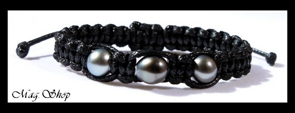 Surfeur Marutea Bracelet 3 Perles de Tahiti Modèle 6 MAG.SHOP