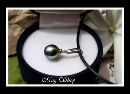 Tahanea Argent Rhodié 925 Collier Perle de Tahiti MAG.SHOP
