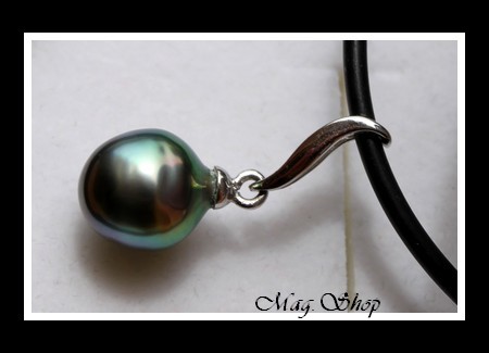 Tahanea Argent Rhodié 925 Collier Perle de Tahiti MAG.SHOP