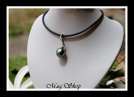 Tahanea Argent Rhodié 925 Collier Perle de Tahiti MAG.SHOP