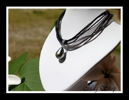 Tautira Collier Perle Baroque de Tahiti Reflets Verts MAG.SHOP