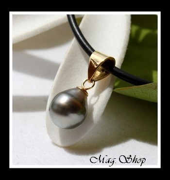 Tautira Plaqué OR Vermeil Collier Perle Baroque de Tahiti Modèle 2 MAG.SHOP
