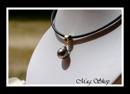 Tautira Plaqué OR Vermeil Collier Perle Baroque de Tahiti Modèle 2 MAG.SHOP