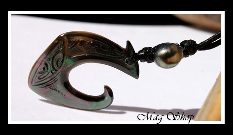Teano Collier Hameçon Moana Nacre & Perle de Tahiti Modèle 5 MAG.SHOP