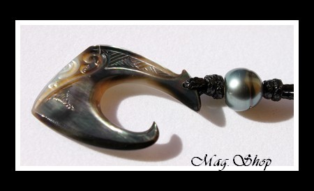 Teano Collier Hameçon Nacre & Perle de Tahiti Modèle 3 MAG.SHOP