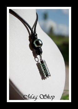 Tehea Collier Tiki Force Adventurine Perle de Tahiti MAG.SHOP