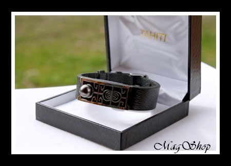 Tehurui Acier Bracelet Perle de Tahiti MAG.SHOP