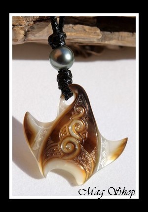 Teina Collier Lagon Raie Nacre & Perle de Tahiti Modèle 3 MAG.SHOP