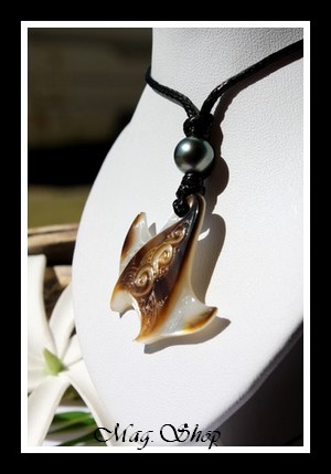 Teina Collier Lagon Raie Nacre & Perle de Tahiti Modèle 3 MAG.SHOP
