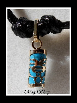 Tendresse Collier Tiki Marquisien Turquoise - OR 750 MAG.SHOP