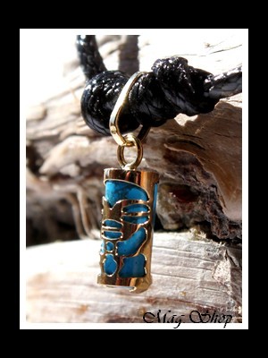 Tendresse Collier Tiki Marquisien Turquoise - OR 750 MAG.SHOP