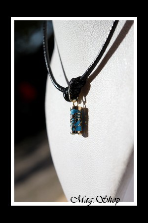 Tendresse Collier Tiki Marquisien Turquoise - OR 750 MAG.SHOP