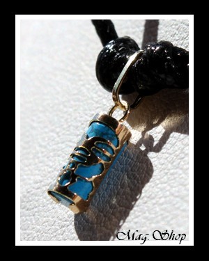 Tendresse Collier Tiki Marquisien Turquoise - OR 750 MAG.SHOP