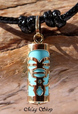 Tendresse Collier Tiki Tahitien Turquoise - OR 750-1000 P15T MAG.SHOP